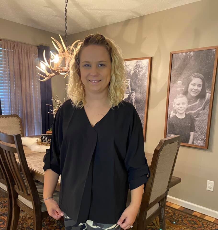 Black V-Neck High Low Long Sleeve