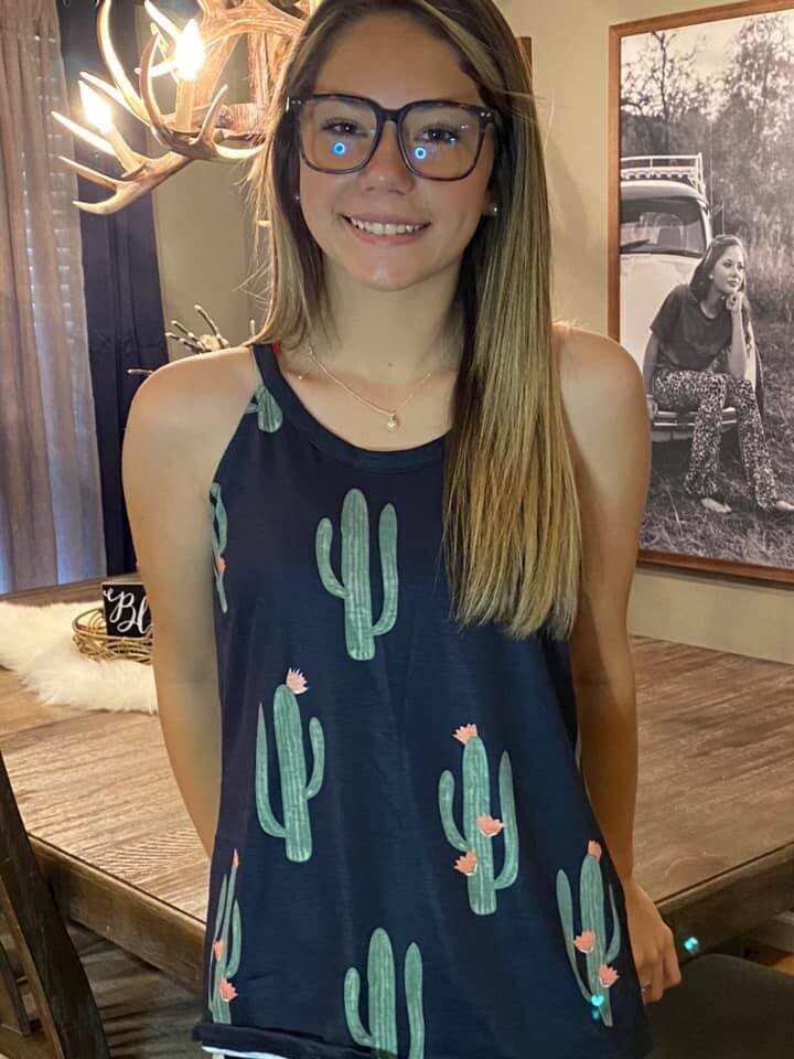 Cactus Print Tank