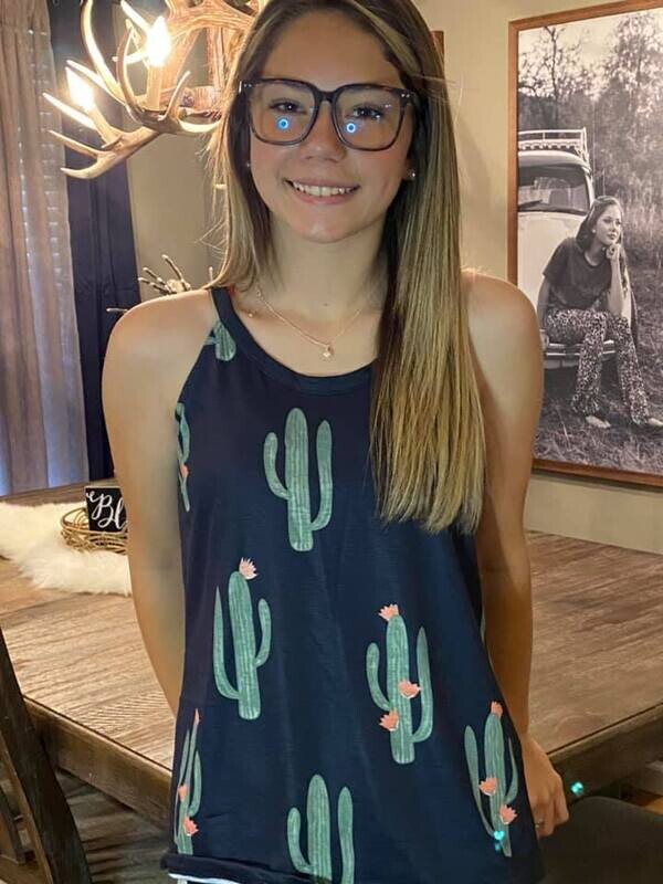 Cactus Print Tank