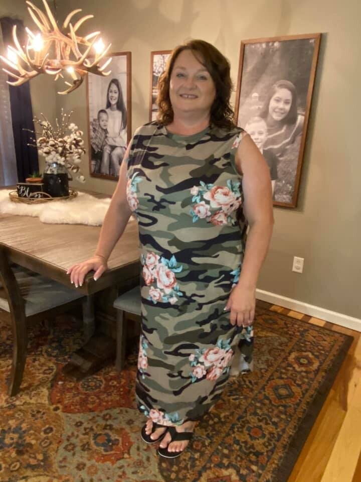 Floral Camo Plus Size Dress