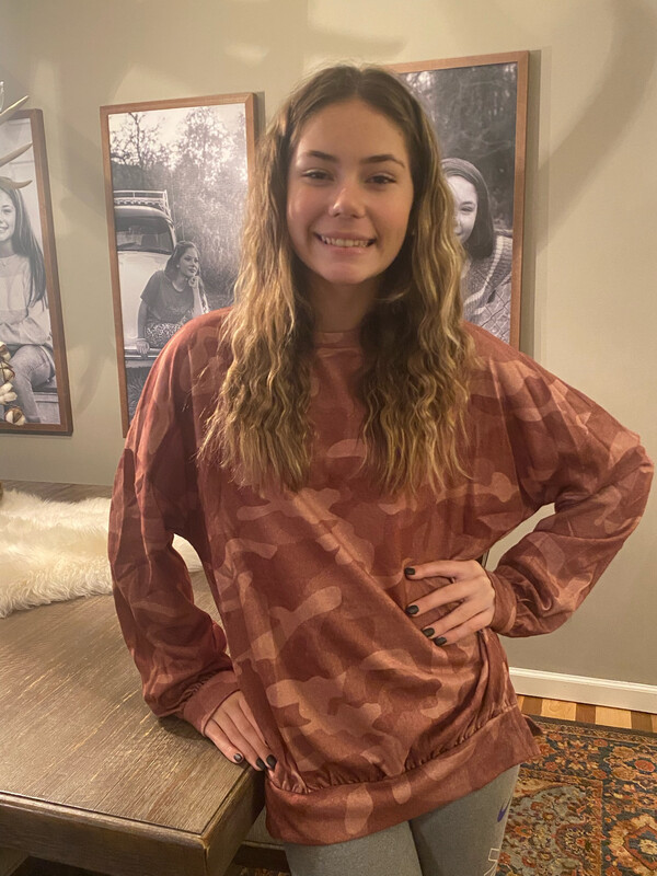 Camo Hi-Low Sweatshirt