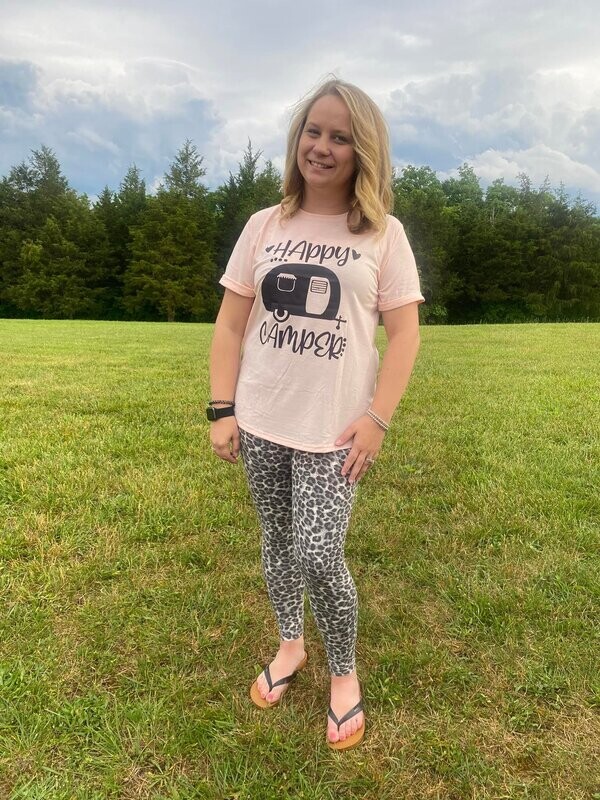 Happy Camper Tee - Pink