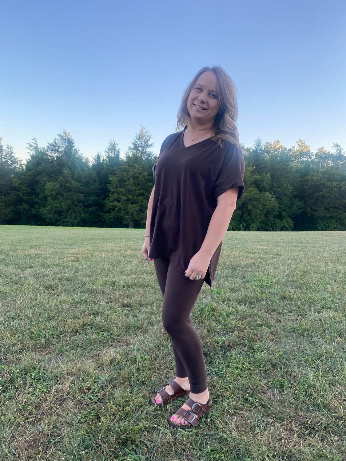 Brown Leggings Set