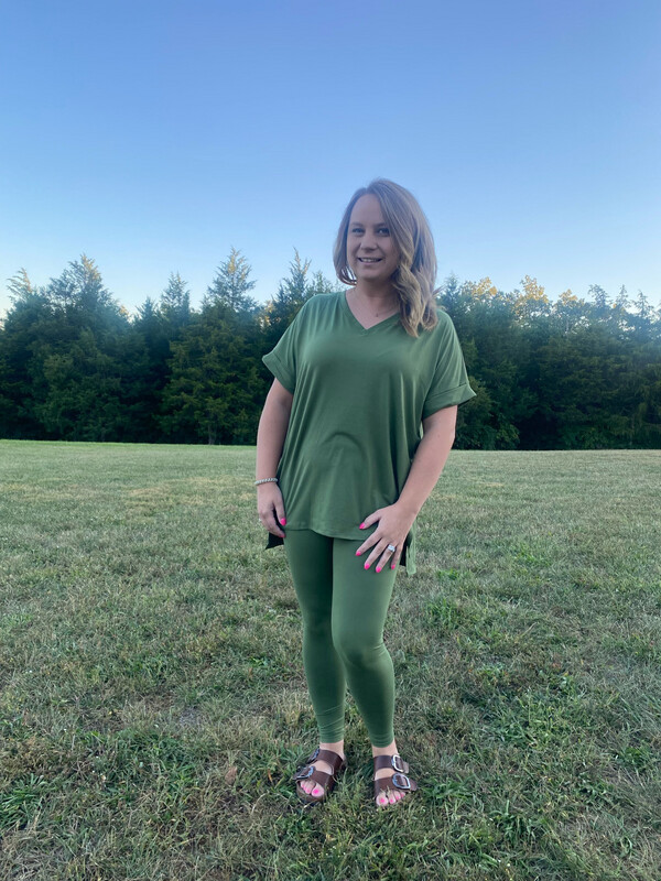 Olive Leggings Set