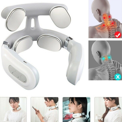 5 Modes Neck Massager Portable Electromagnetic Pulse Neck Massager With Heating Function Neck Relax For Pain Relief