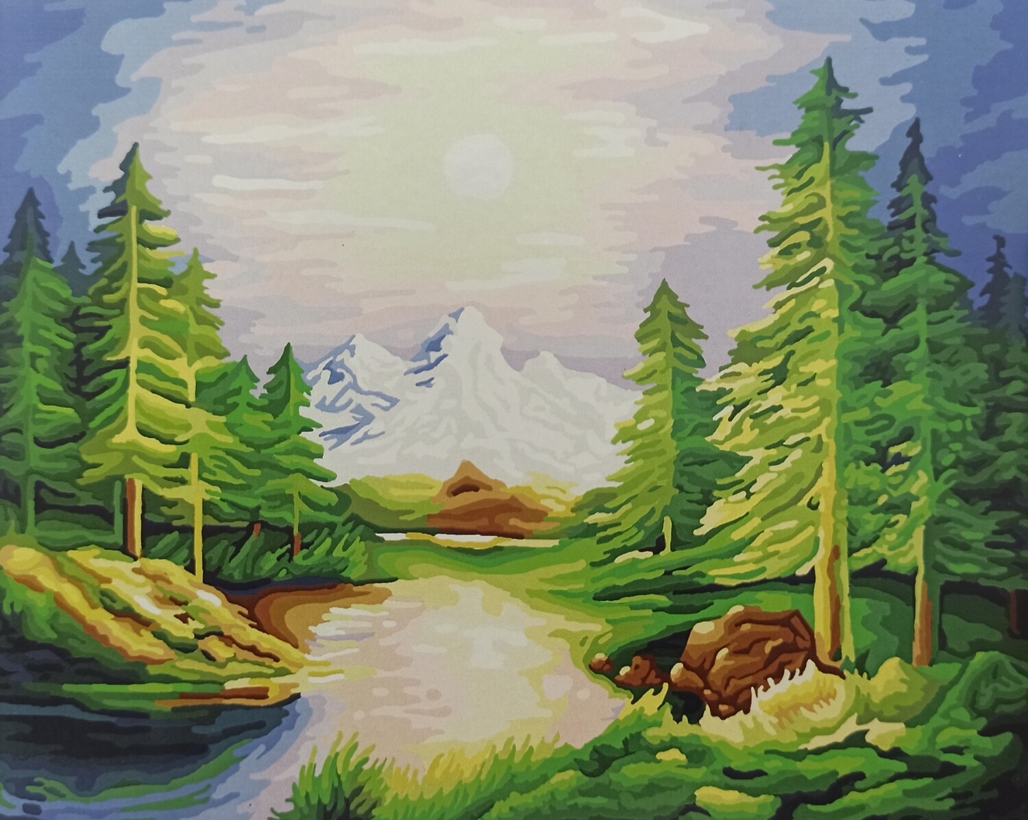 Pintura Óleo 40 x 50 - Amanecer en el bosque