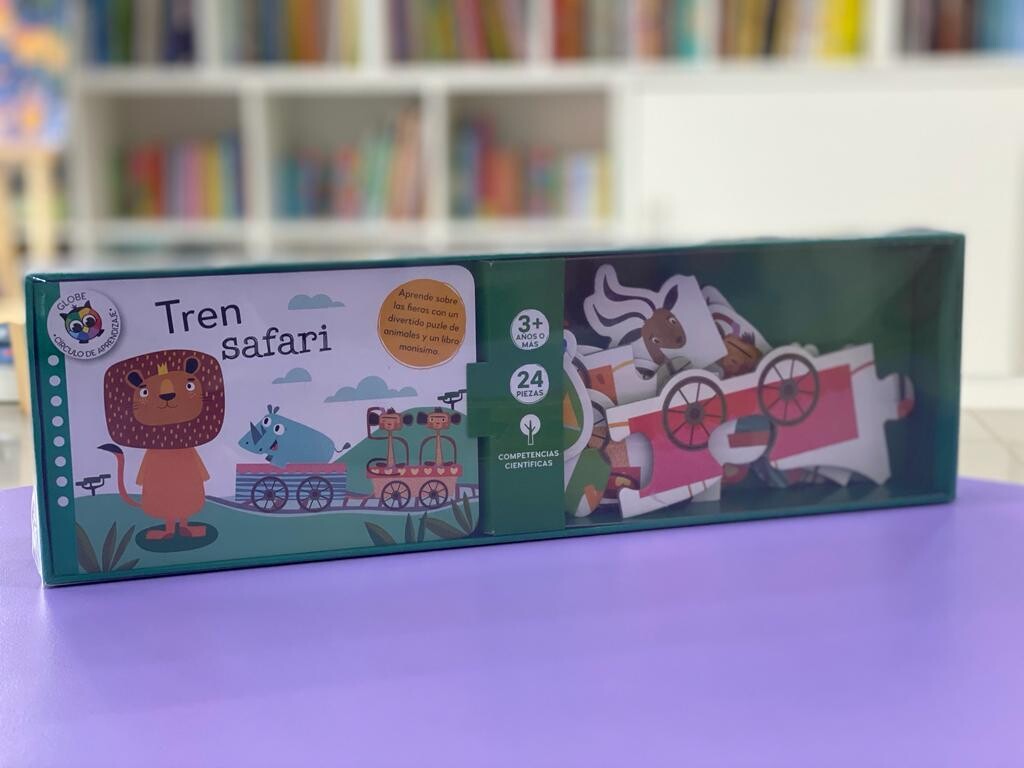 El tren Safari - Estuche + rompecabezas