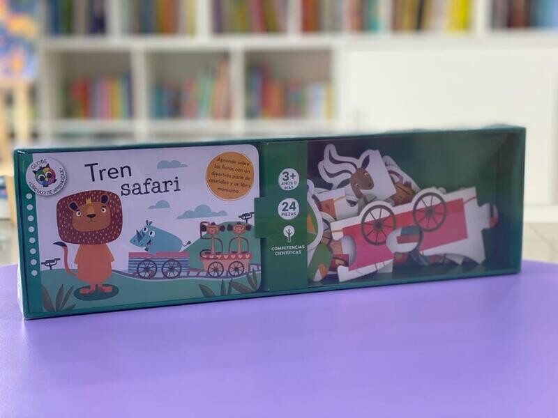 El tren Safari - Estuche + rompecabezas