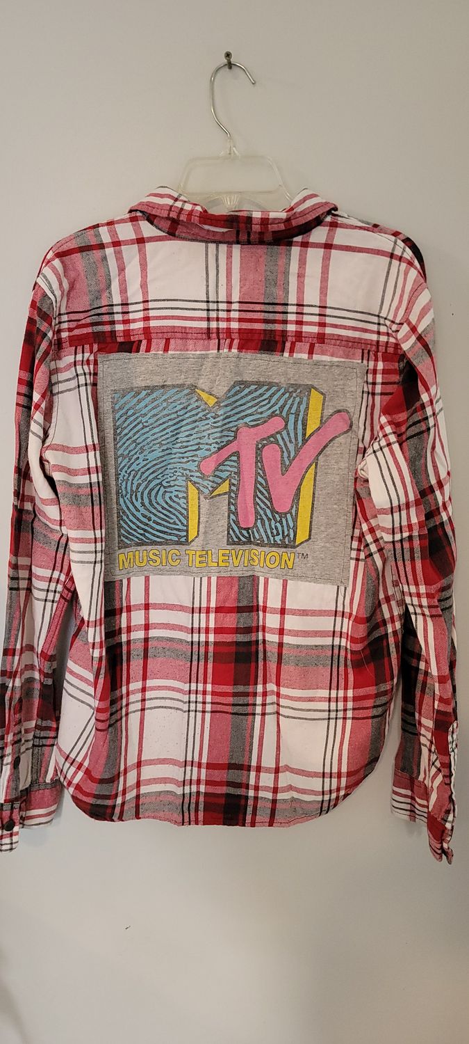 Upcycled &quot;MTV&quot; /Flannel