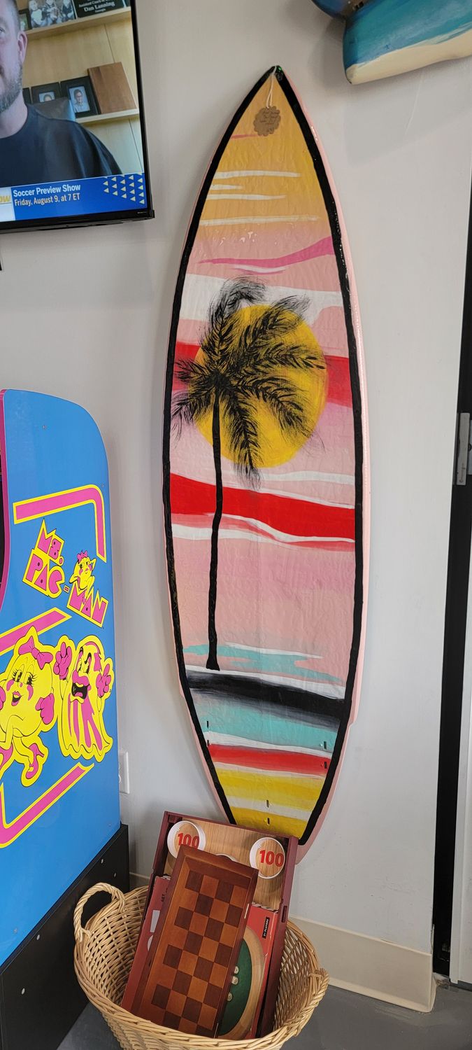 Palm Tree Sunset Surfboard