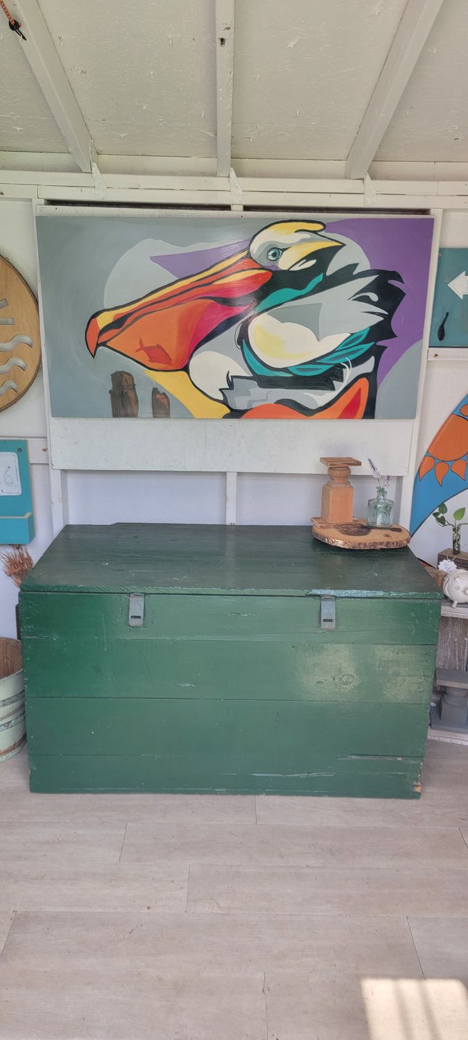 &quot;Beatrice&quot; Large Hand Painted Pelican