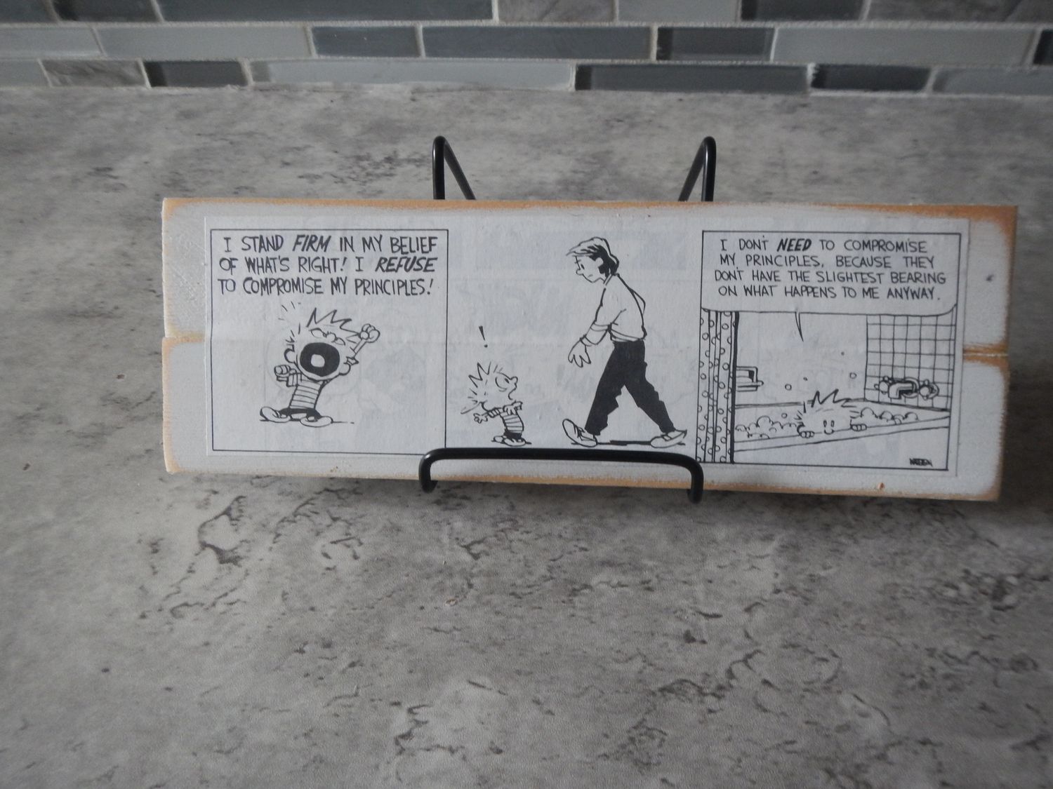 Calvin and Hobbs firm on beliefs magnet