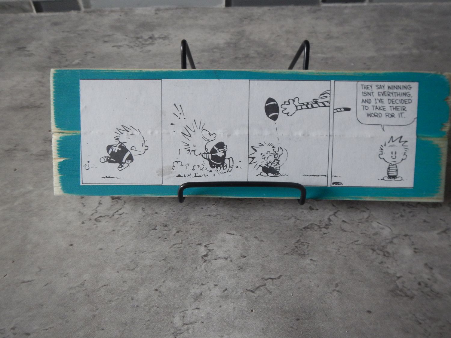 Calvin and Hobbs Football magnet