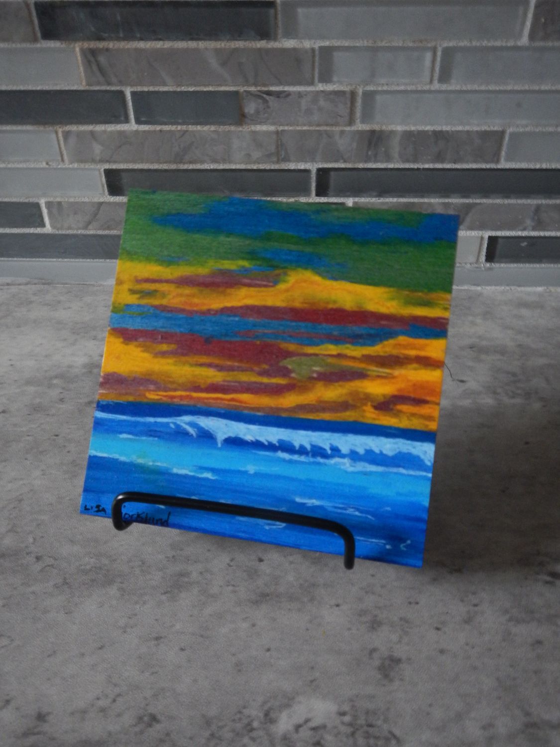 Calm at sunset magnet