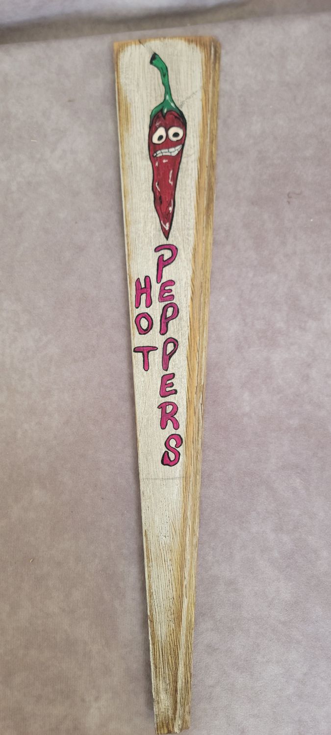 Hot Peppers Garden Stake