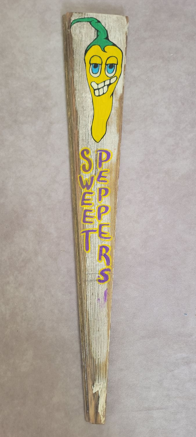 Sweet Peppers Garden Stake