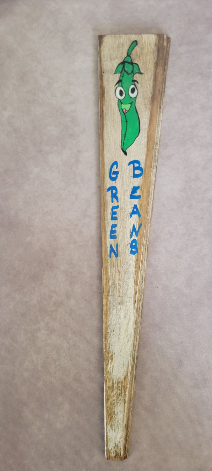 Green Beans Garden Stake