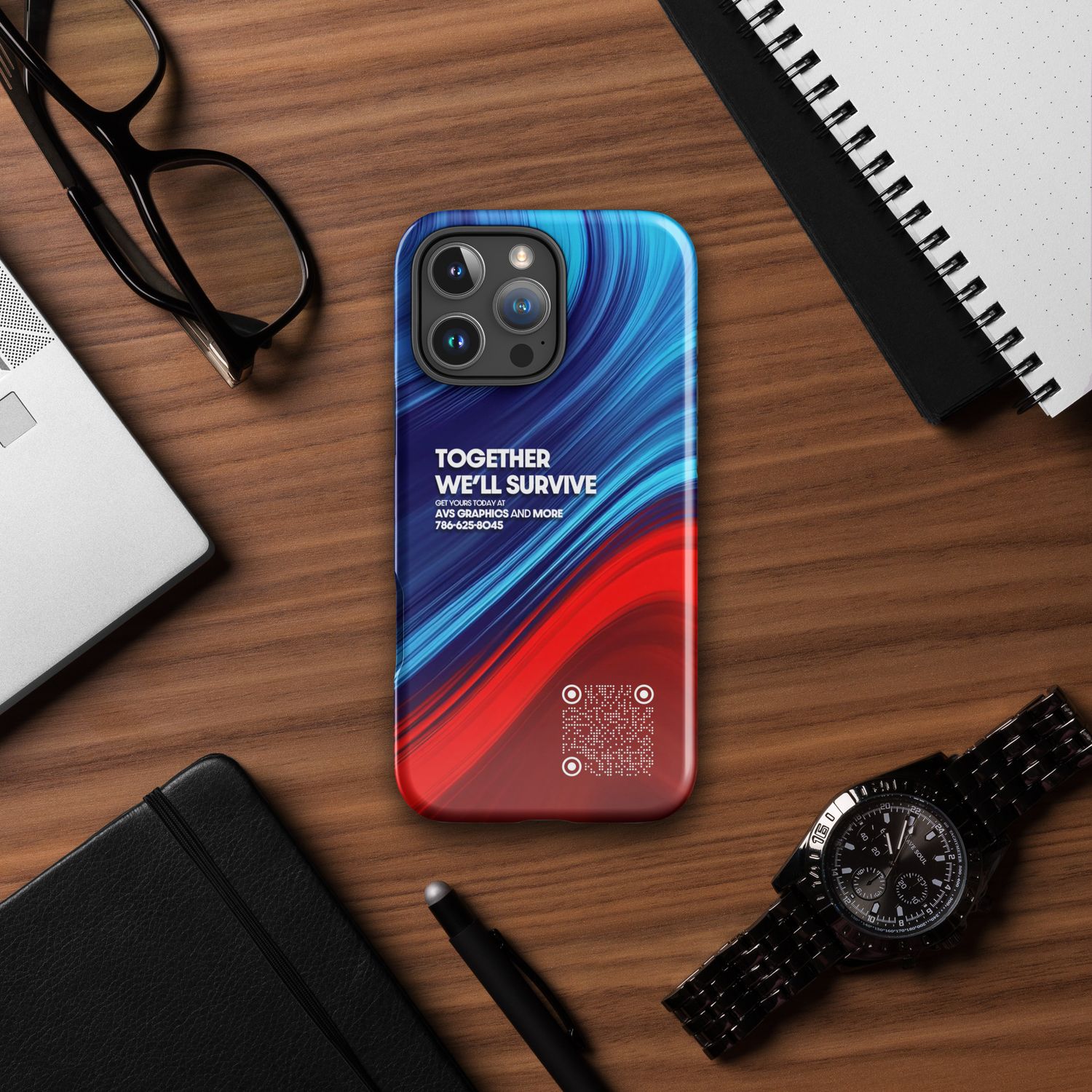 Tough Case for iPhone® Blue and Red