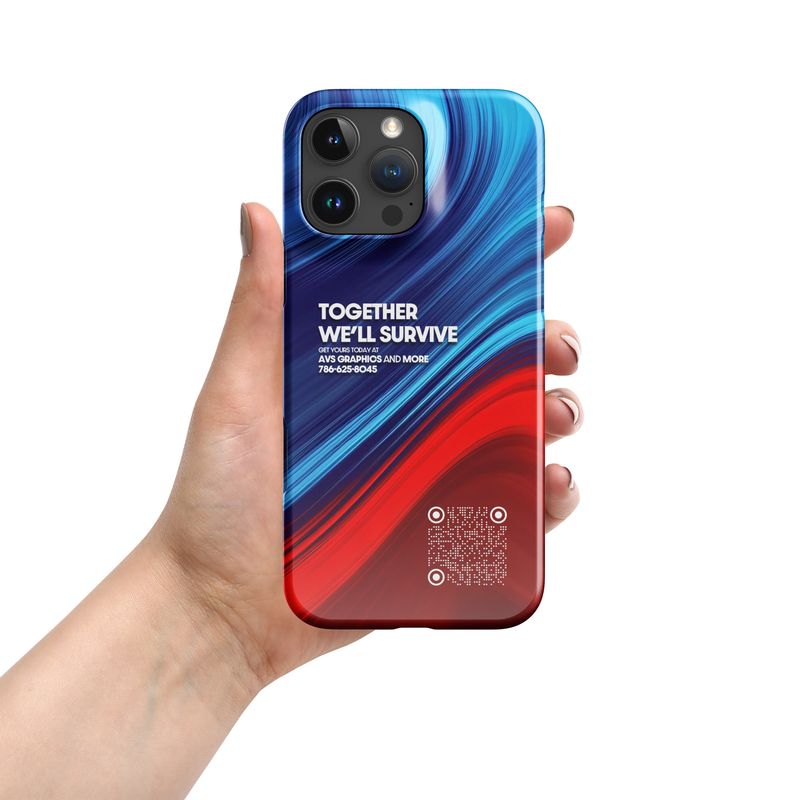 Snap case for iPhone® Blue and Red