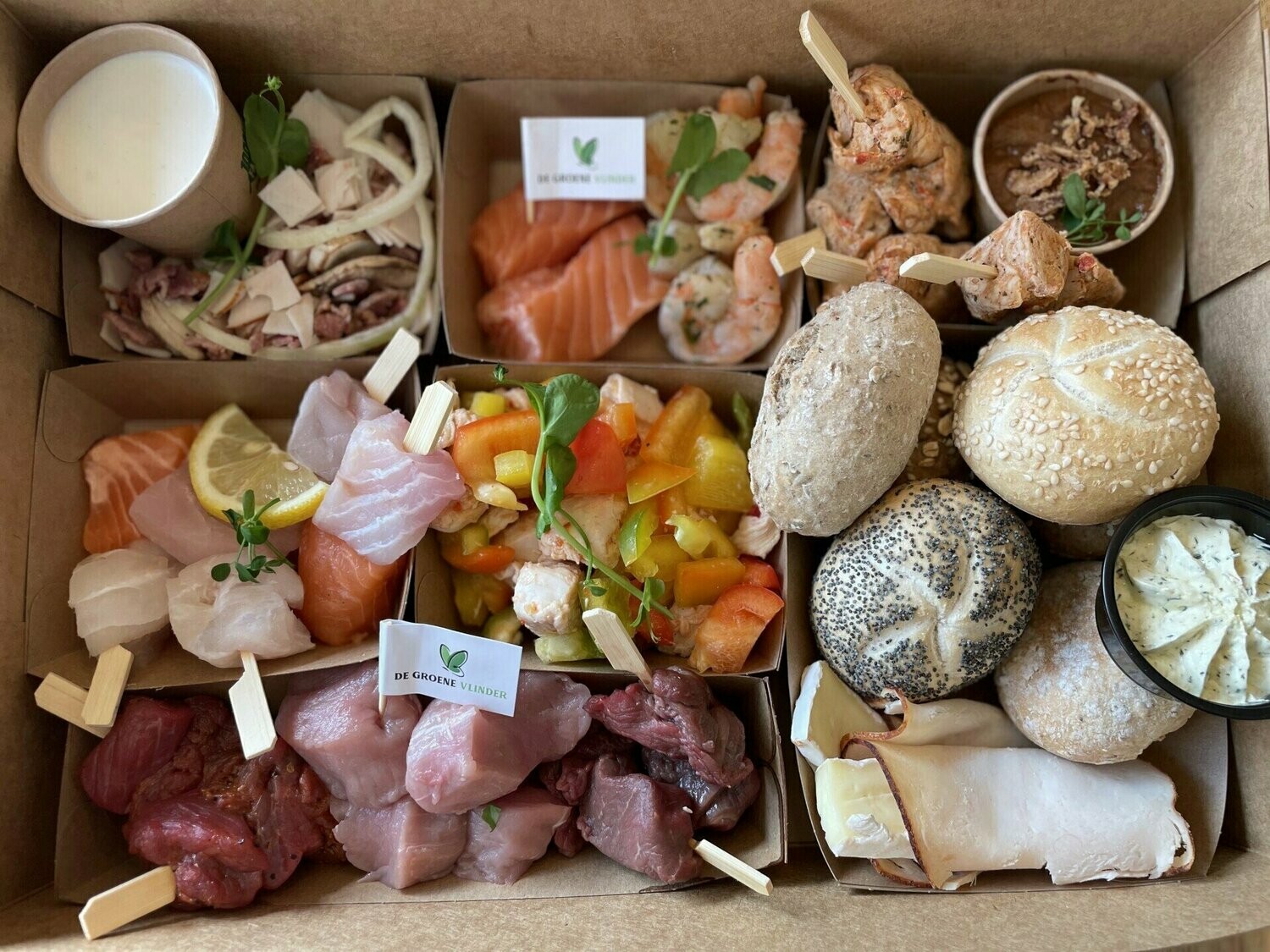 Kerst Gourmetbox Vlees&vis gemengd