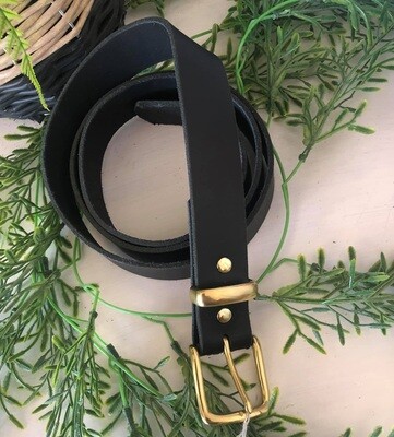 Newcastle Black Leather Belt 00" - 57" Waist