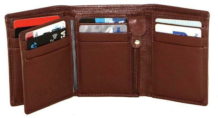 Brown Men's Tri Fold Wallet