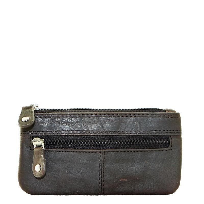 Oil Pull Up Coin Purse Black