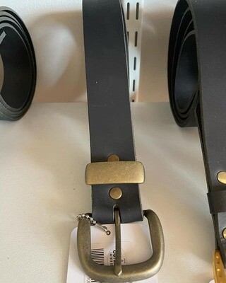 Newcastle Black 38mm Leather Belt