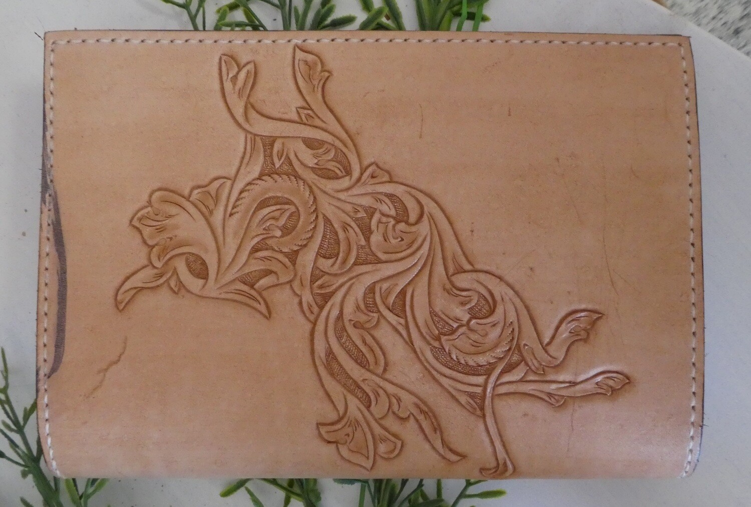 A5 Handcarved Leather Joournal Cover