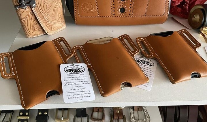 Safari Tan Phone Belt Hoslter Pouch