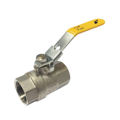Brass - Screwed BSPT- Locking Lever-Yellow Lever