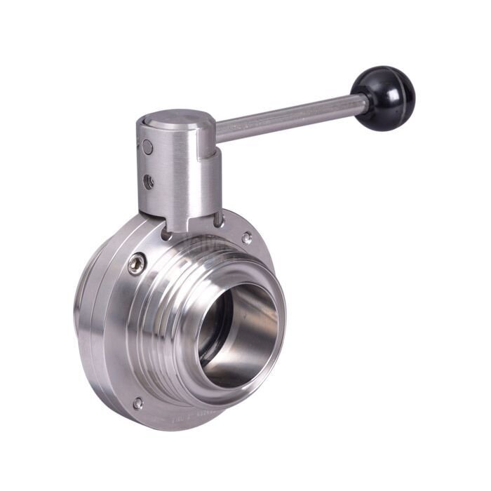 1 1/2" 316 Stainless Steel RJT Hygienic Butterfly Valve - Pull Handle