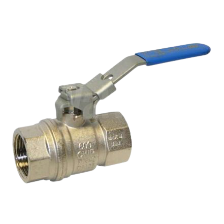 4" Brass Ball Valve -Screwed BSPP c/w Blue Lever