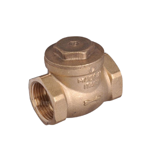 1 1/4" Screwed Brass Swing Check Valve - Metal Seat