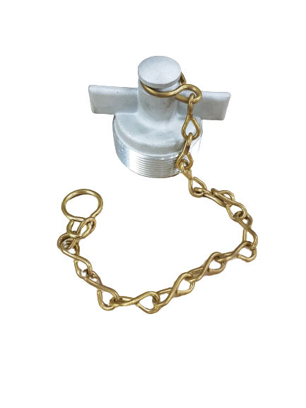 1 1/2"  - Retainer Type-Brass Chain - BSP Threaded Hose Plugs / Aluminium