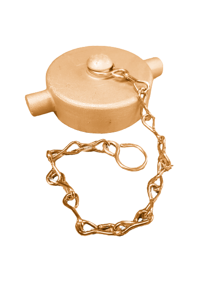 2 1/2"  - Retainer Type-Brass Chain - BSP Threaded Lugged Drip Caps / Gunmetal