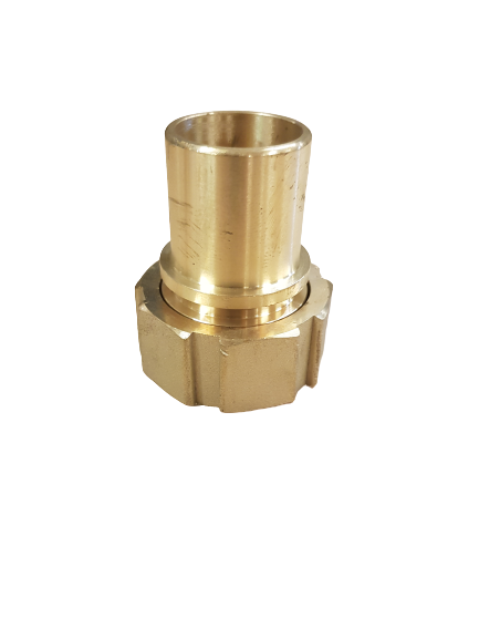 3/4" BSP - Hose Tail Size - 19 - Smooth Tail Coupling for Safety Clamp to Din 2817 / Brass / Female