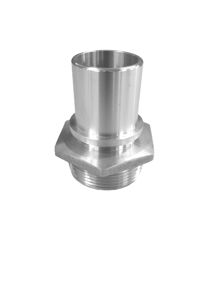 4" BSP - Hose Tail Size - 100 - Smooth Tail Coupling for Safety Clamp to Din 2817 / Stainless Steel / Male