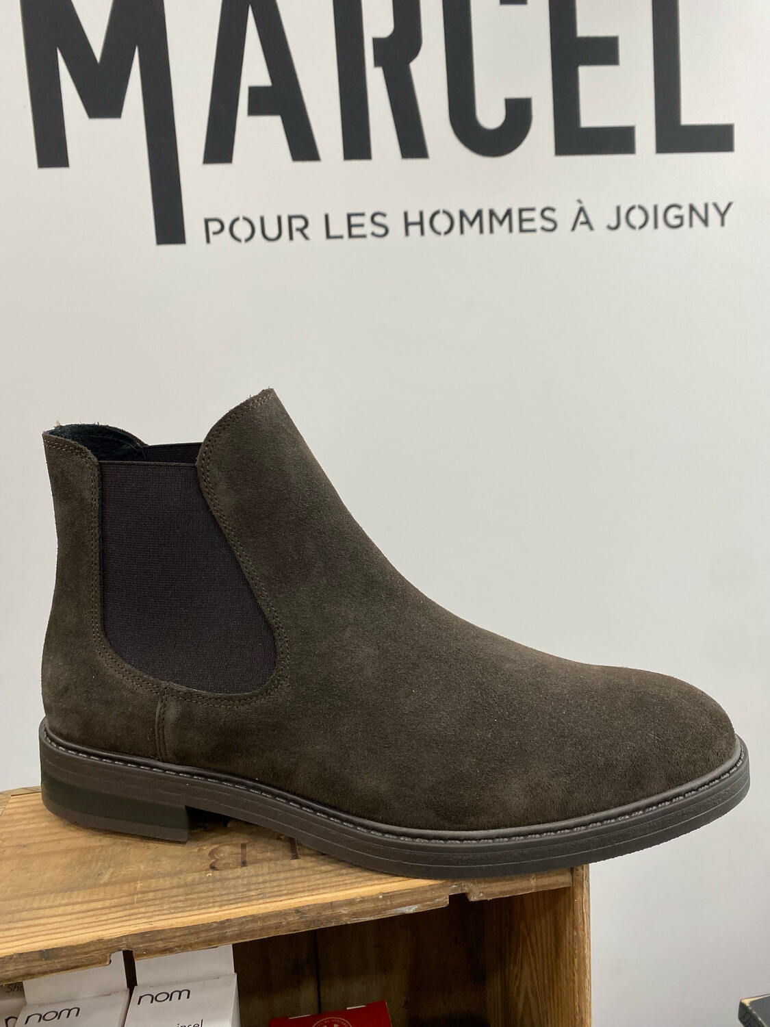Boots SELECTED cuir marron 