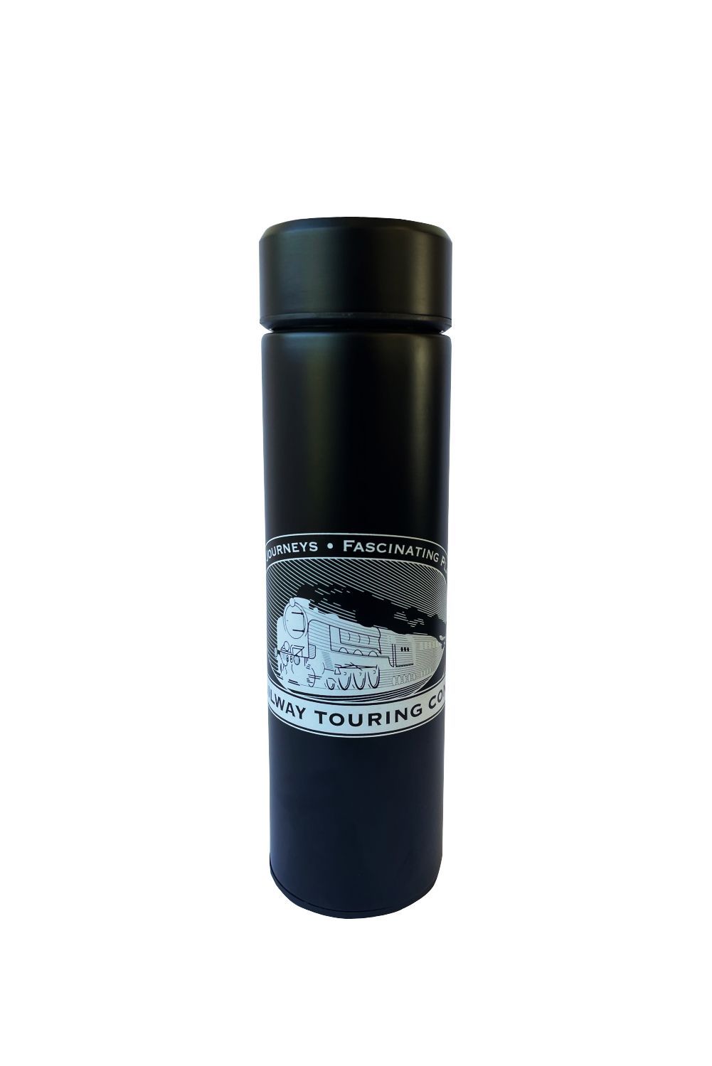 Double walled flask with tea strainer