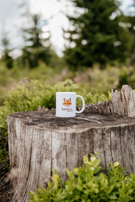 Keramiktasse weiß &quot;harzfux&quot; 🦊
