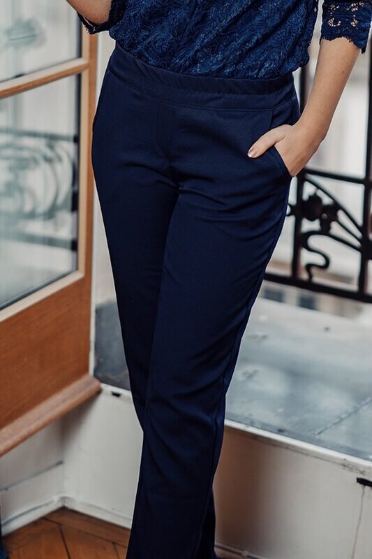Pantalon stretch Bleu marine