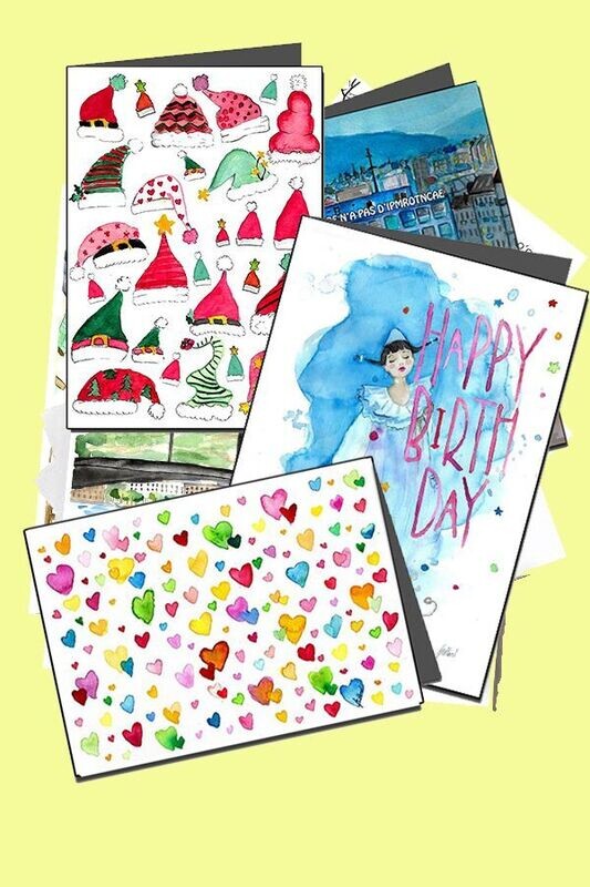 Carte de voeux mélange - Mix pour occasions, Lot de 6