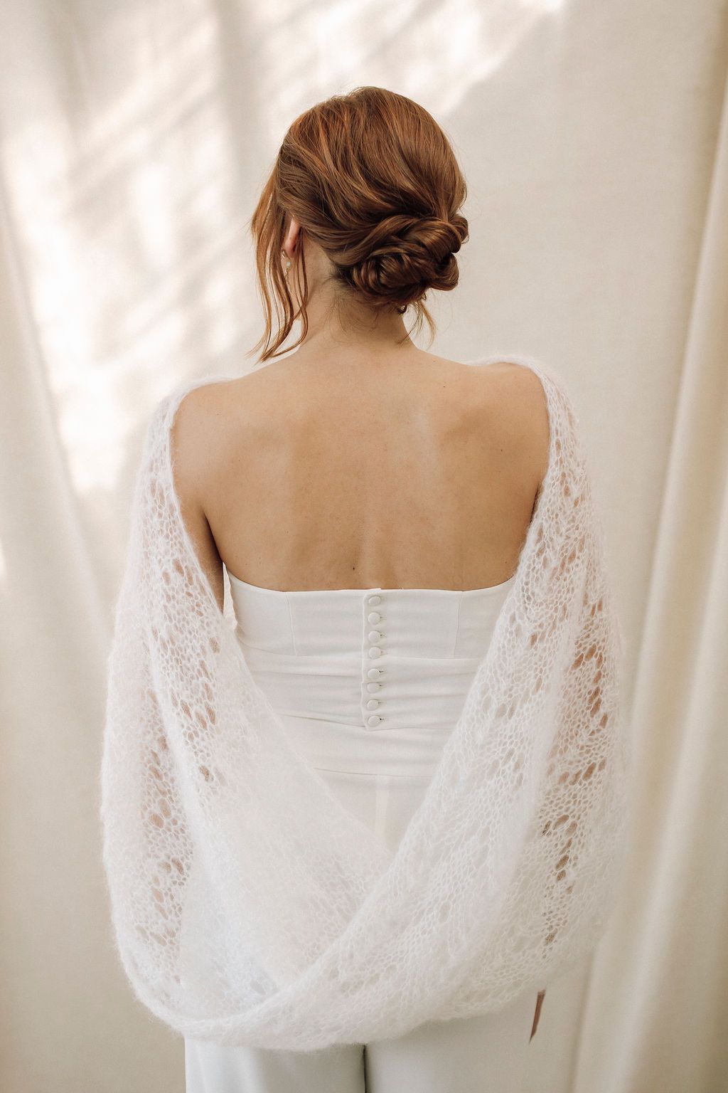 Châle Zazie- Mariée d'hiver