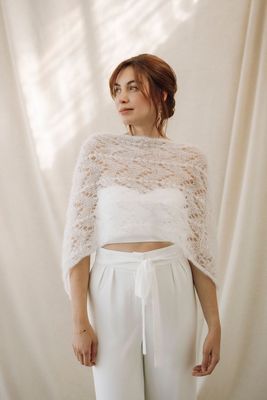 Châle Zazie- Mariée d'hiver