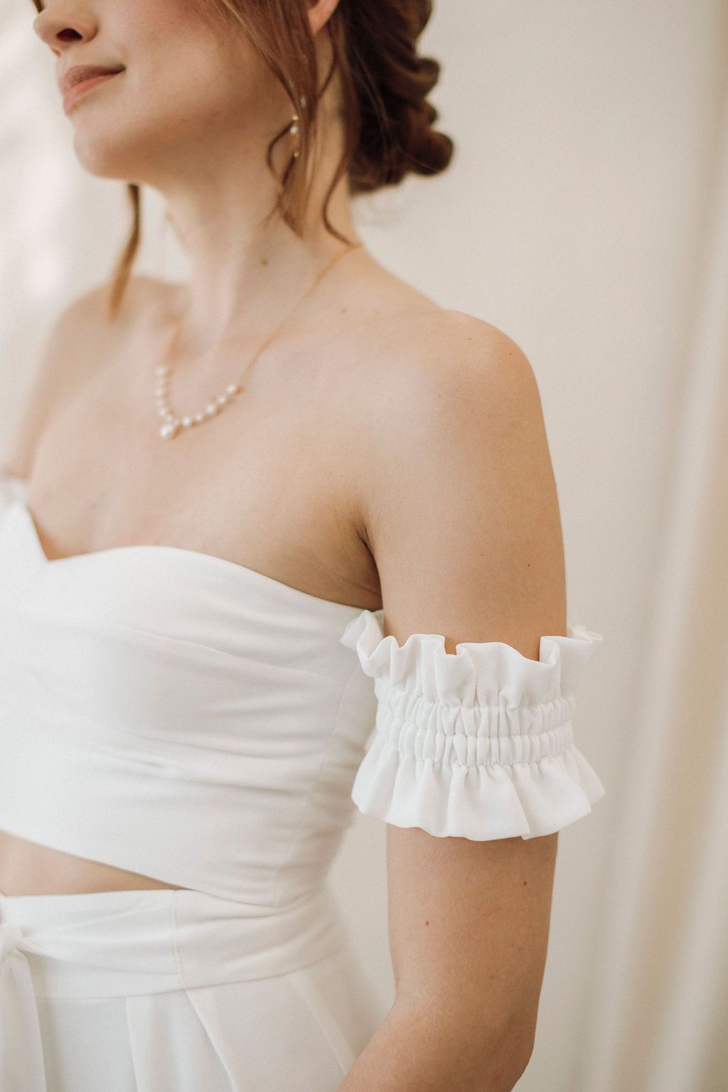 Mathilde Mousseline - crop top de Mariée