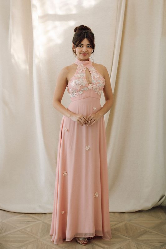 Robe longue Athina broderie