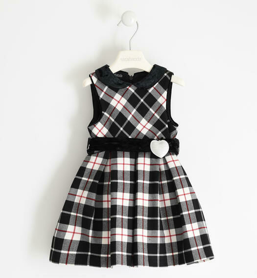 Sarabanda Abito Tartan Nero bambina