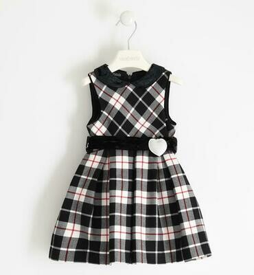 Sarabanda Abito Tartan Nero bambina