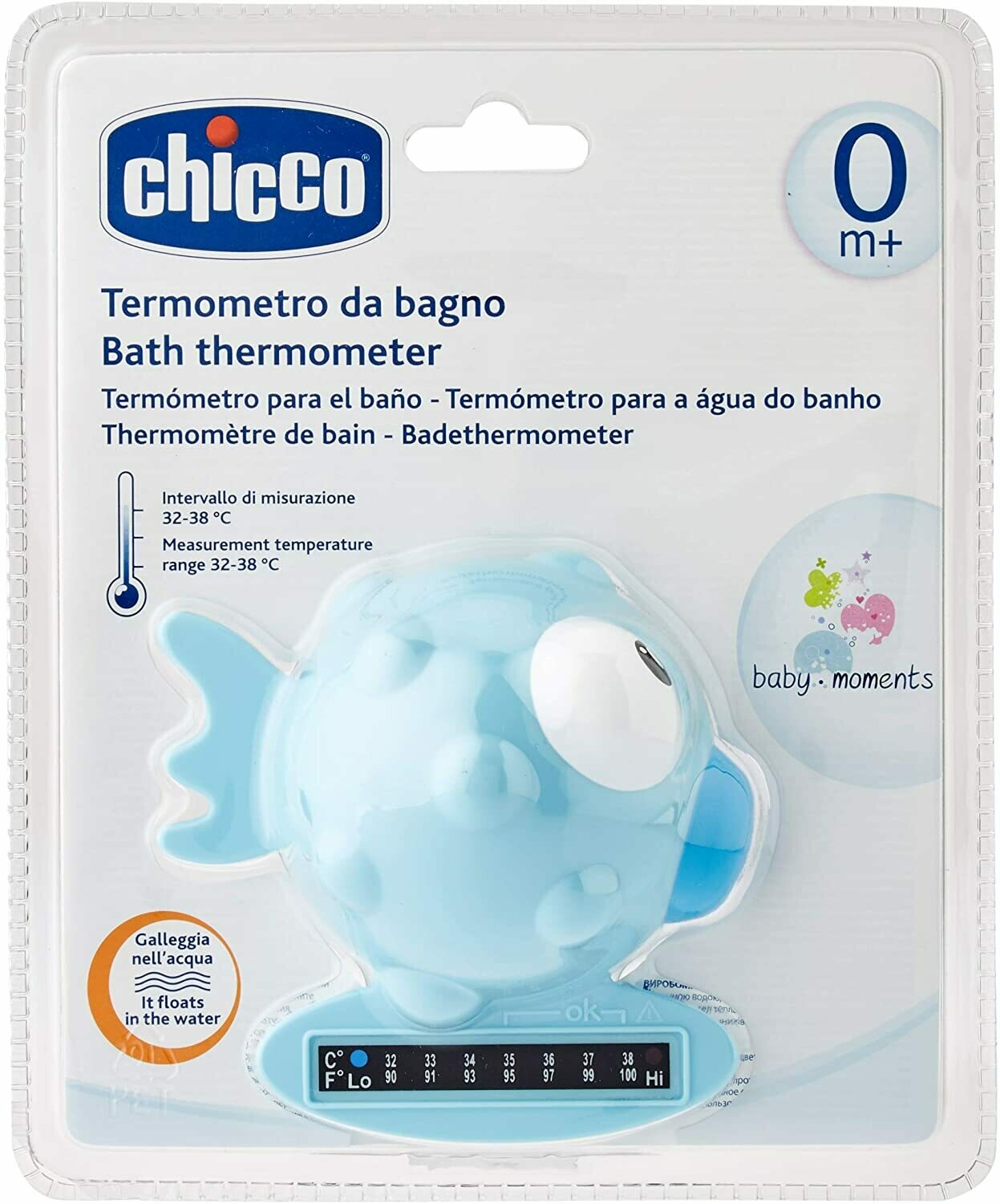 Chicco Termometro da Bagno Pesce Palla, Azzurro,  0 mesi+